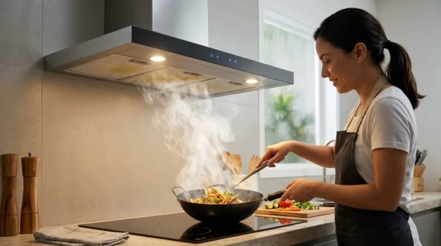 coifa de parede com tecnologia de filtragem dupla