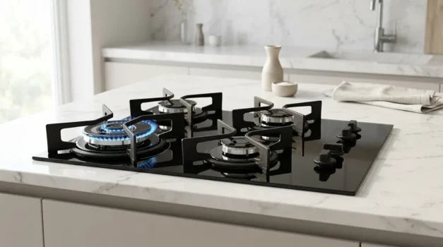 cooktop bocas a gas com acabamento moderno elegante
