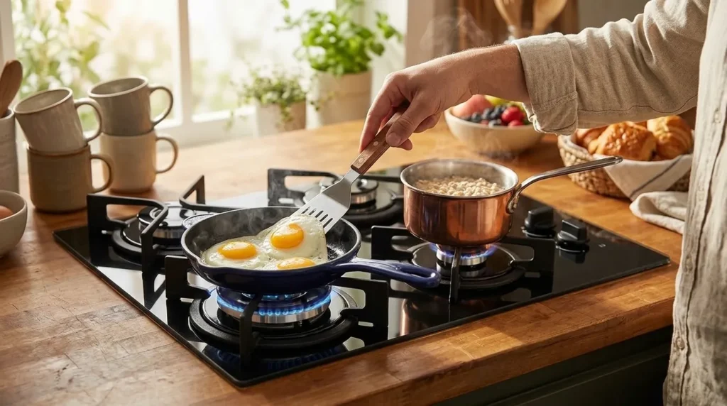 cooktop bocas a gas com controle intuitivo facil uso