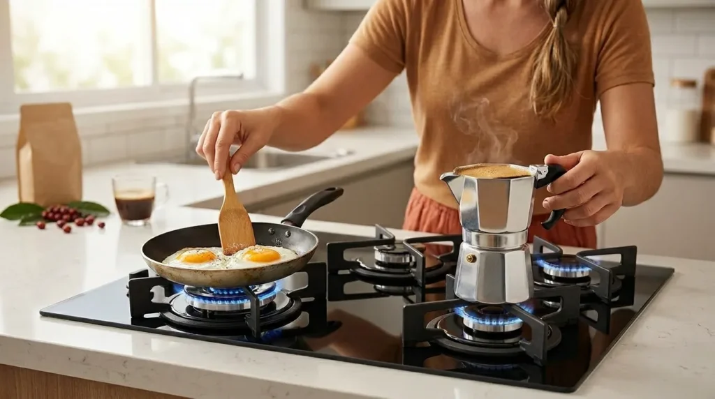 cooktop bocas a gas com controle preciso de chama