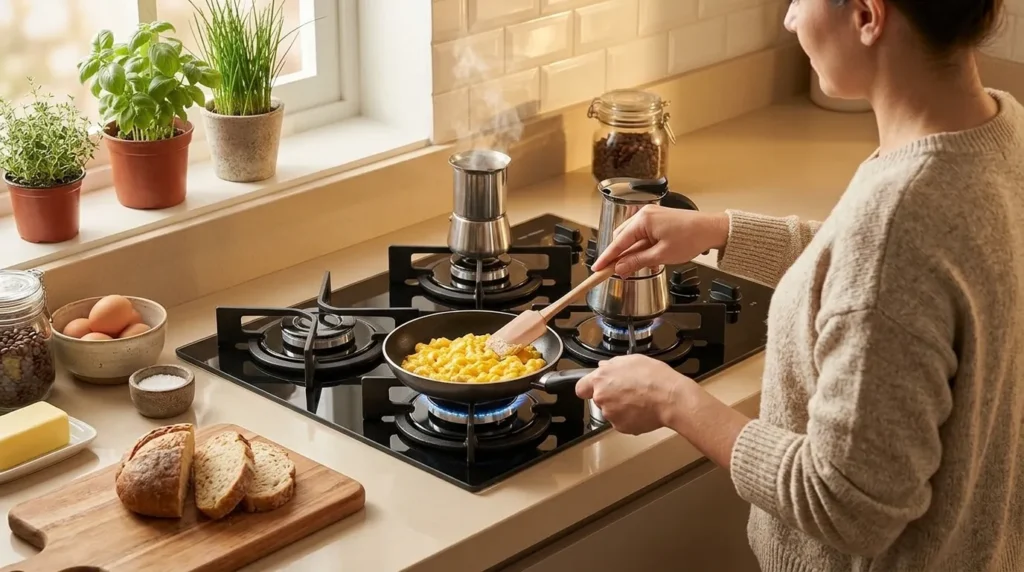 cooktop bocas a gas com design moderno para apartamento