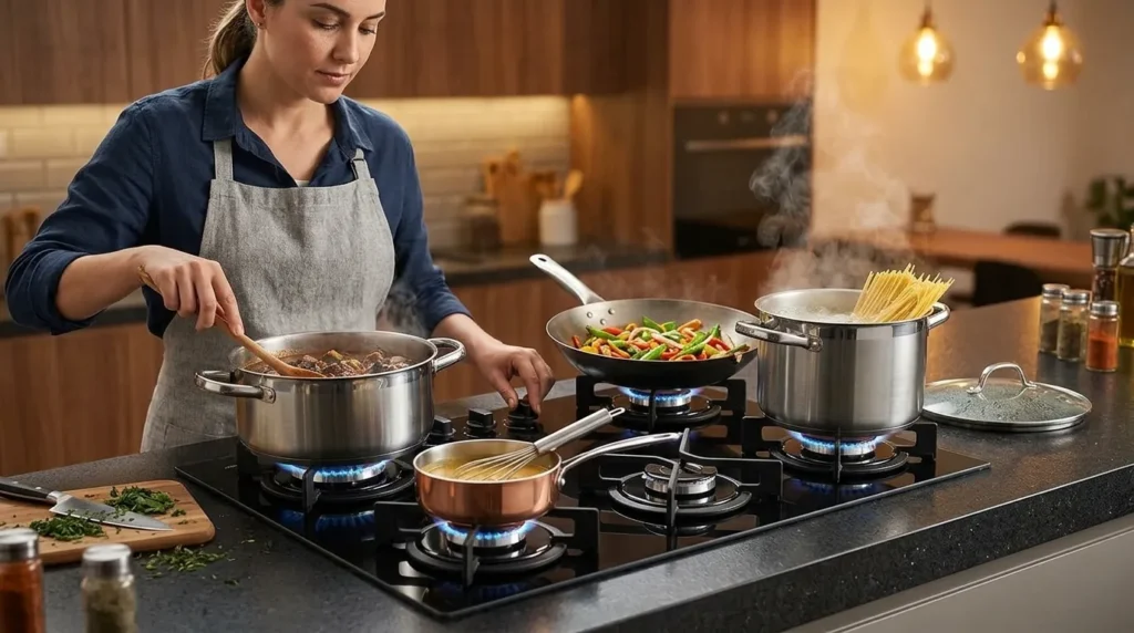 cooktop bocas a gas com eficiencia no consumo de gas