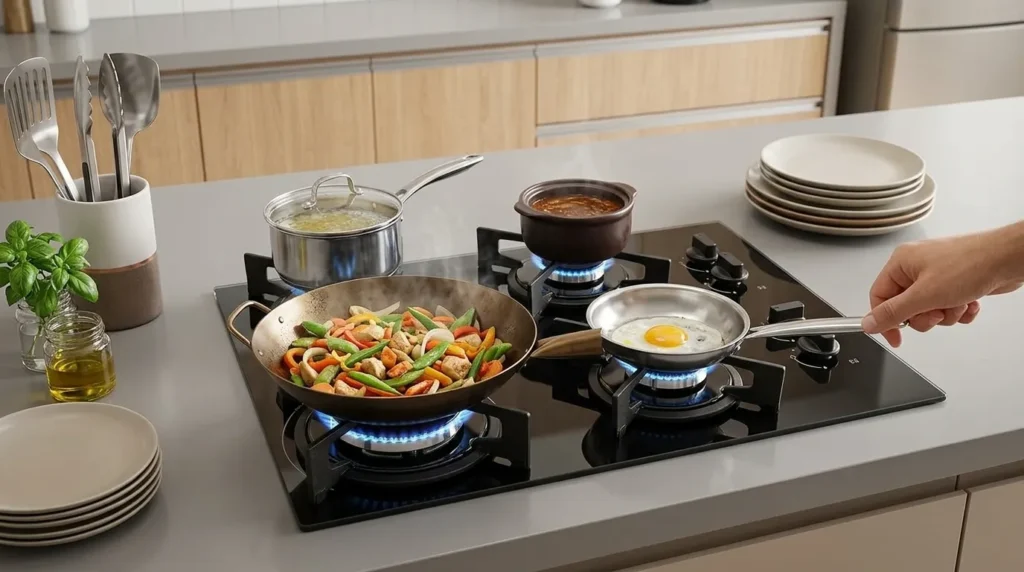 cooktop bocas a gas com eficiencia termica elevada