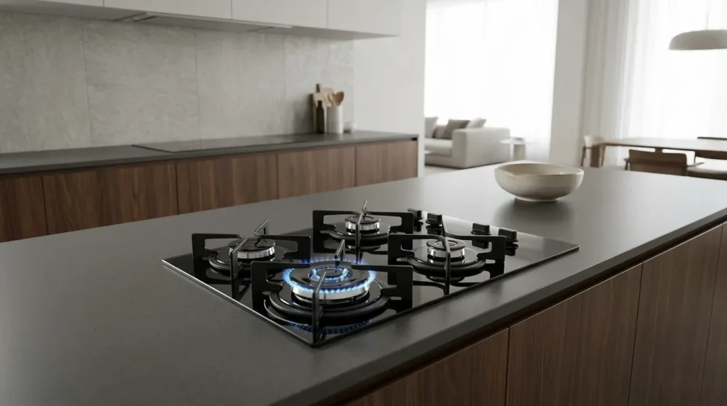 cooktop bocas a gas com mesa resistente a manchas