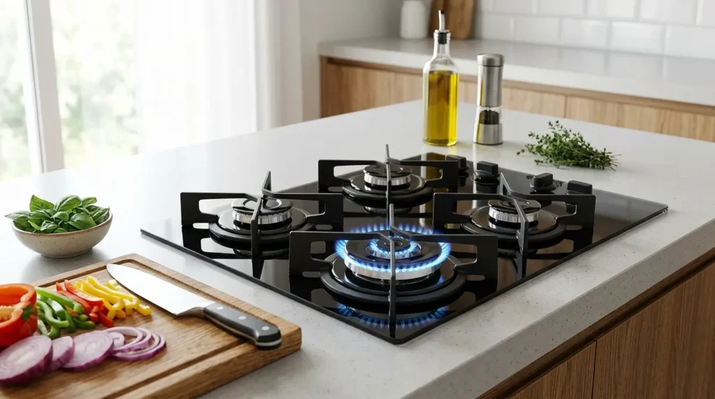 Cooktop a Gás 4 Bocas Para Churrasco e Frituras: Qual Precisa de Chama Mais Potente? cooktop bocas a gas com potencia adequada para uso diario