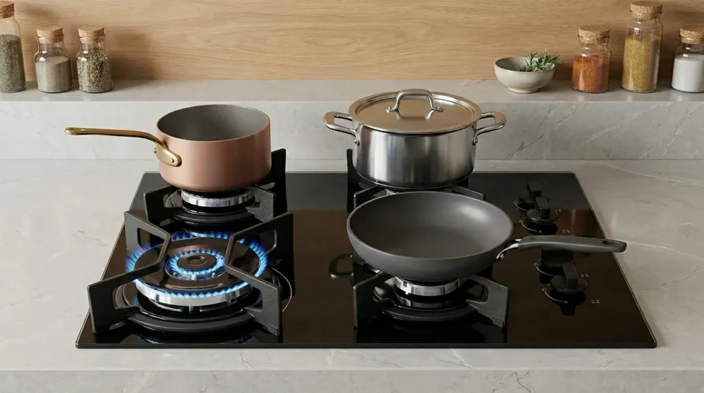 cooktop bocas a gas com potencia equilibrada eficiente