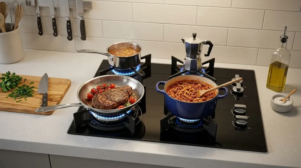 cooktop bocas a gas com sistema confiavel de uso