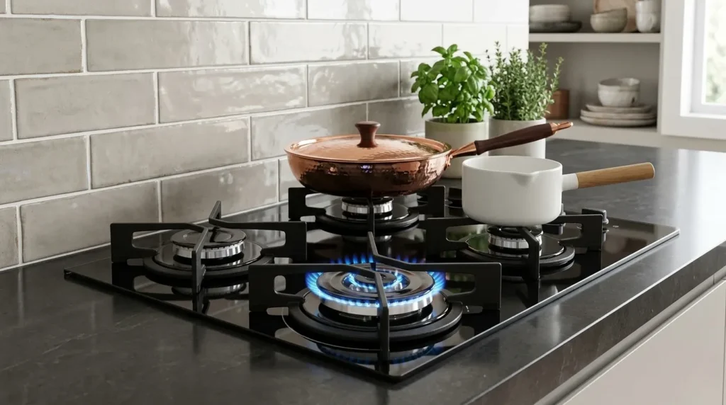 Cooktop a Gás 4 Bocas Para Uso Profissional em Casa: Quais Modelos Aguentam Uso Intenso? cooktop bocas a gas com sistema de chama eficiente