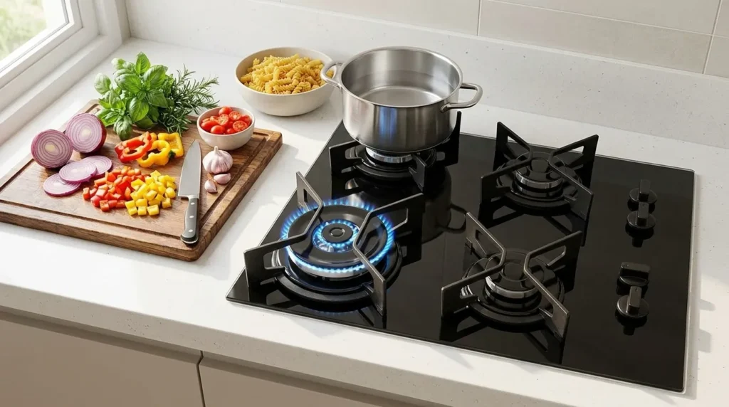 Cooktop a Gás 4 Bocas Para Cozinha Planejada: Qual Modelo Comprar Sem Erro de Medida? cooktop bocas a gas com sistema de uso intuitivo