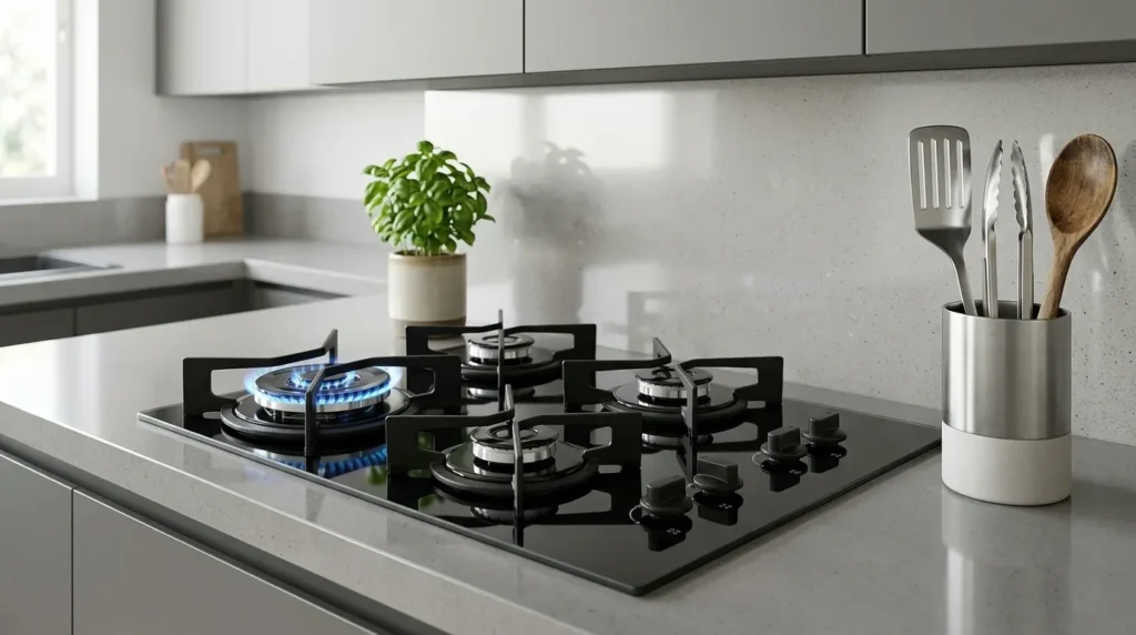 Cooktop a Gás 4 Bocas em Inox Escovado ou Polido: Qual Manchas Menos e é Mais Fácil de Limpar? cooktop bocas a gas com superficie facil limpeza diaria