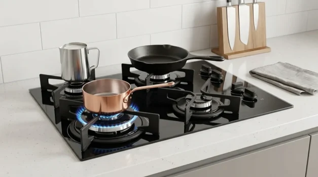cooktop bocas a gas facil de limpar superficie lisa
