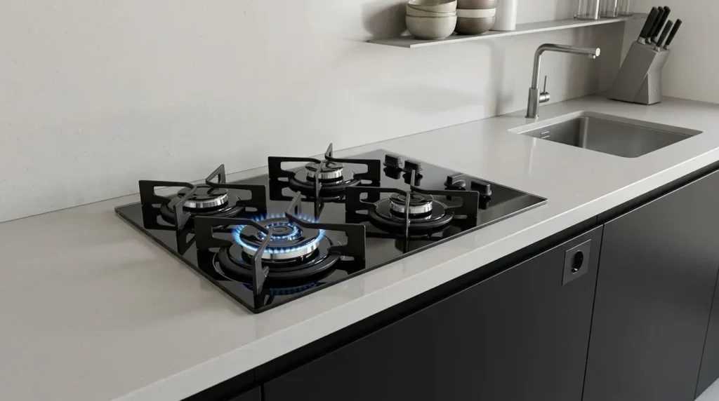 Cooktop a Gás 4 Bocas Para Quem Cozinha Todo Dia: Qual Priorizar em Durabilidade? cooktop bocas a gas para cozinha planejada moderna