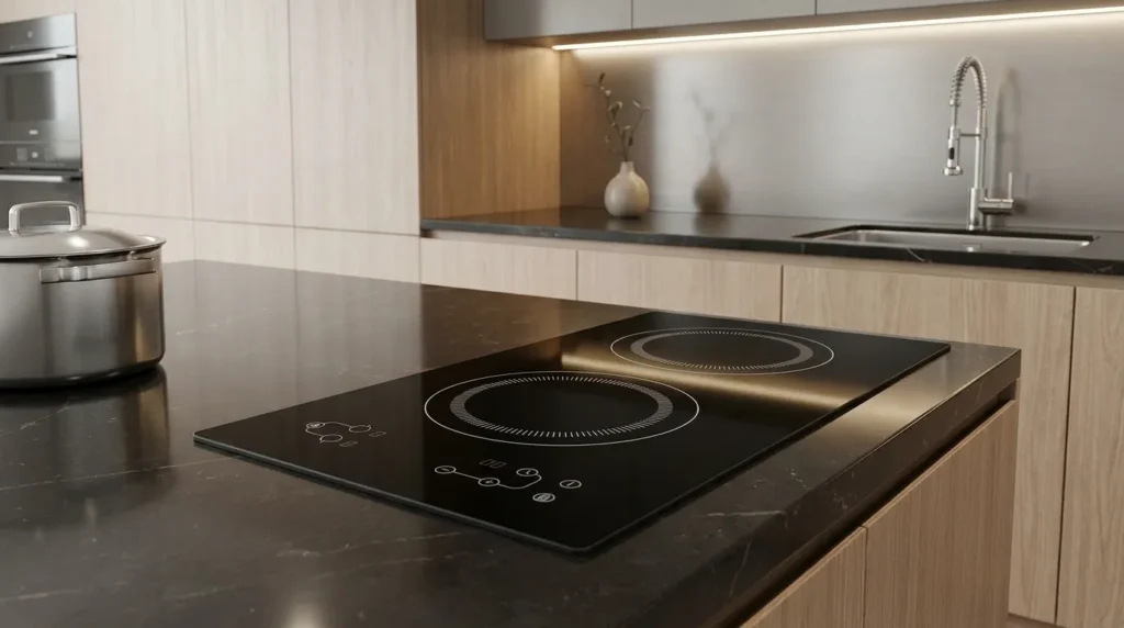 Cooktop de Indução 2 Bocas Para Cozinha Planejada: Como Garantir o Encaixe Perfeito Sem Erro? cooktop de inducao bocas com controle digital sensivel