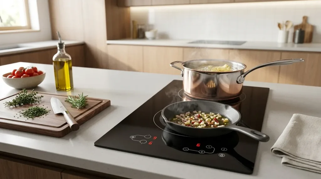 Cooktop de Indução 2 Bocas Para Uso Temporário em Reforma de Cozinha: Vale a Pena o Portátil? cooktop de inducao bocas com eficiencia maxima no preparo