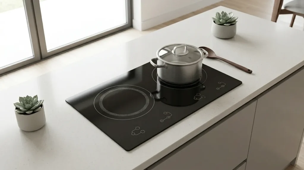 cooktop de inducao bocas com superficie resistente calor