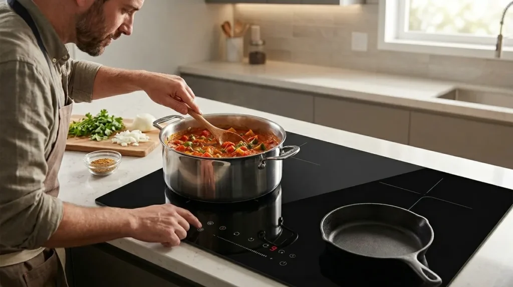 Qual é o Melhor Cooktop de Indução 4 Bocas Com Timer Por Zona Para Comprar Agora? cooktop de inducao bocas com potencia equilibrada eficiente