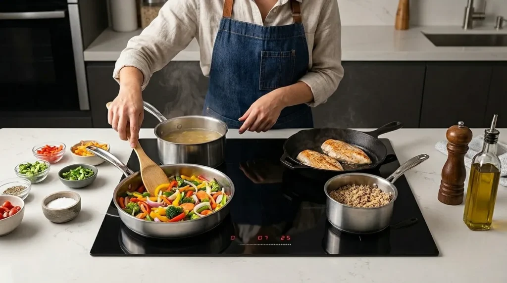 cooktop de inducao bocas com sistema rapido de aquecimento