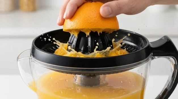 espremedor de laranja manual com acabamento sofisticado