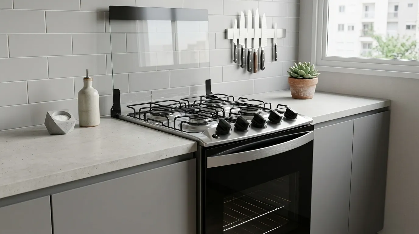 Fogão 4 bocas mesa de inox para cozinha planejada