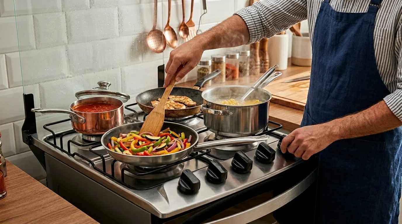 Fogão 4 bocas inox com desempenho ideal para idosos e famílias