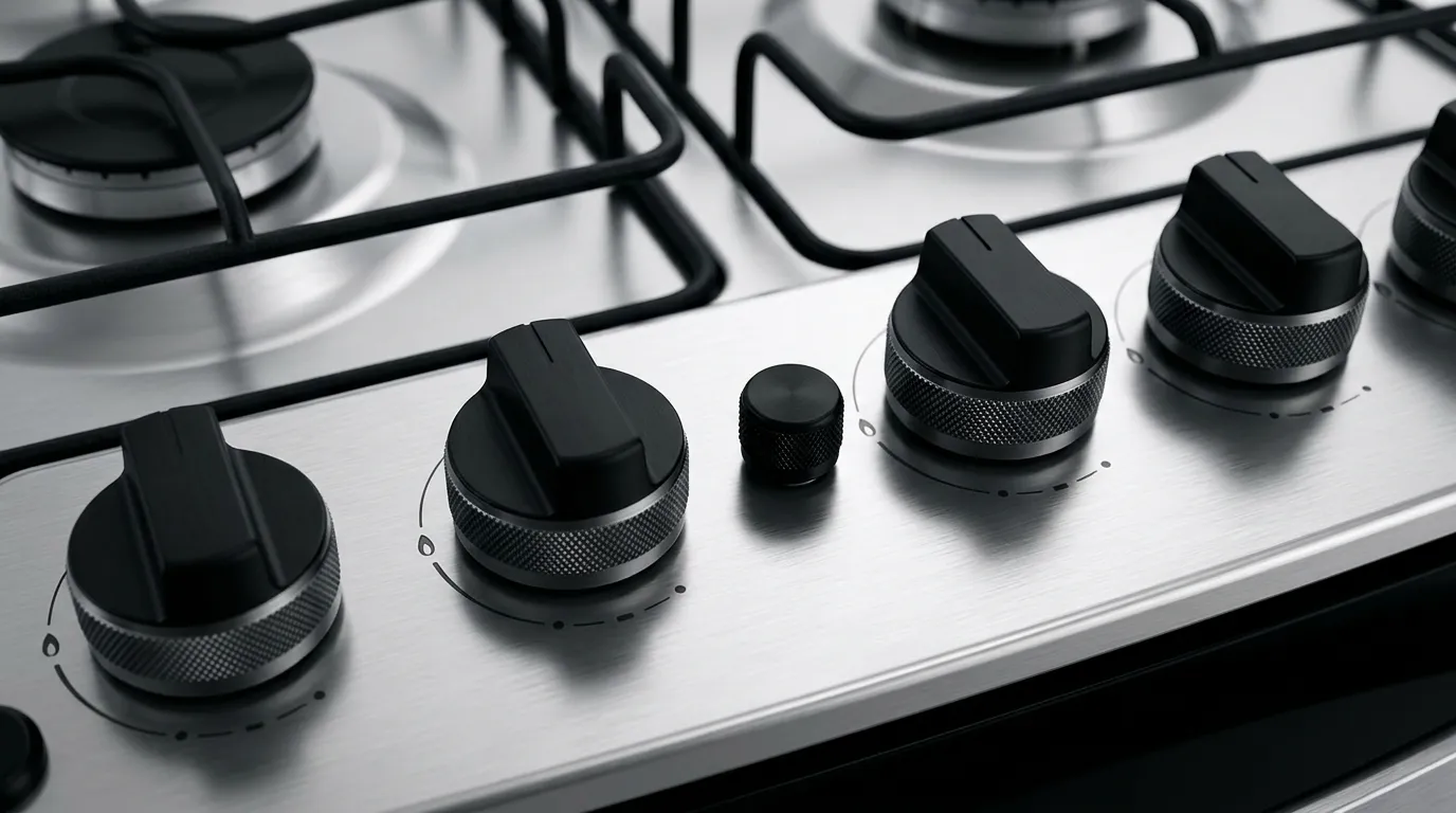 fogão 4 bocas inox com design moderno para gás natural