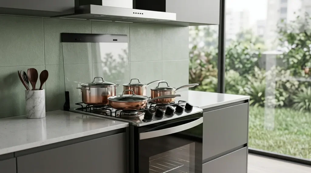 fogao bocas inox com design sofisticado moderno
