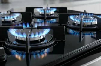 fogao bocas mesa de vidro com forno amplo para assados