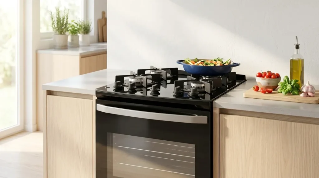fogao bocas mesa de vidro com forno autolimpante