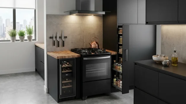 fogao bocas mesa de vidro com painel intuitivo