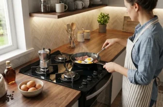 fogao bocas mesa de vidro com sistema eficiente domestico