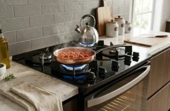 fogao bocas mesa de vidro com tecnologia moderna