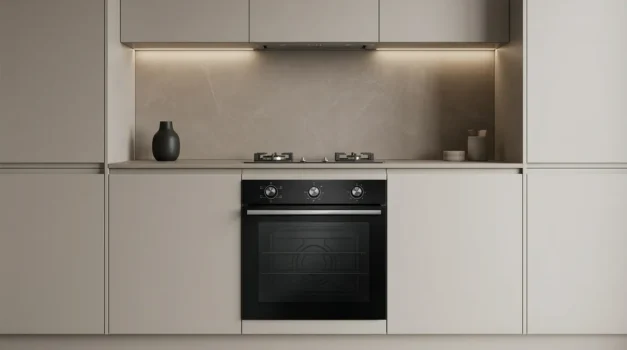 forno a gas de embutir com acabamento inox sofisticado