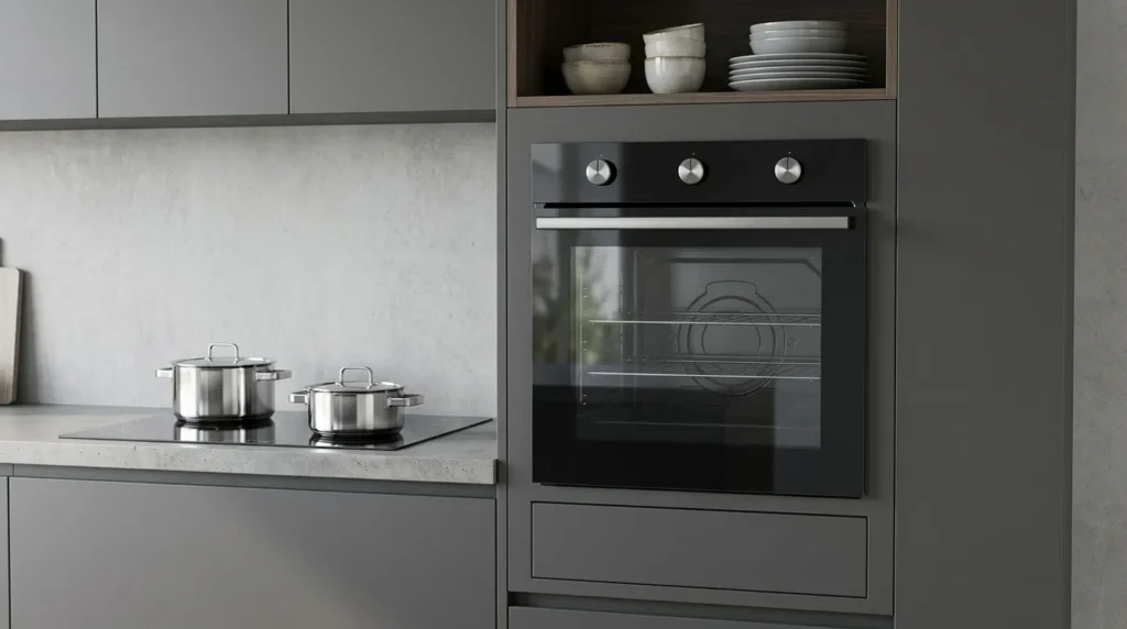forno a gas de embutir com design moderno elegante