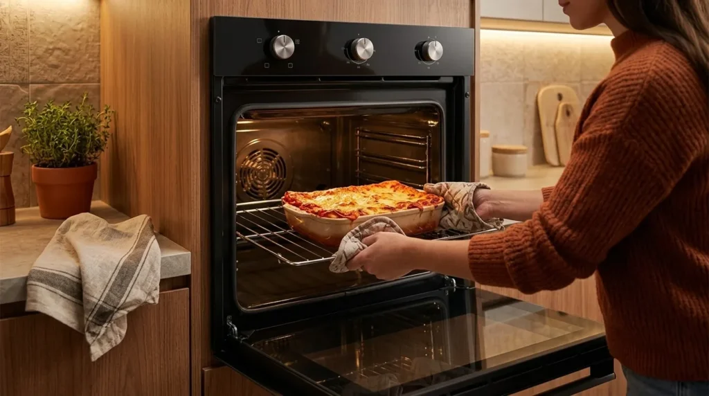 Forno de Embutir a Gás Com Revestimento Interno em Porcelana: Qual a Vantagem Real na Limpeza? forno a gas de embutir com design moderno para apartamento