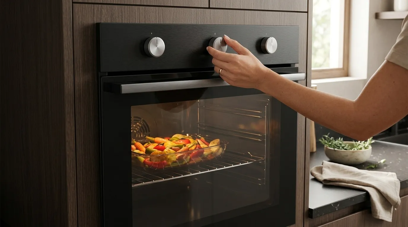 Forno a gás de embutir compacto para apartamento