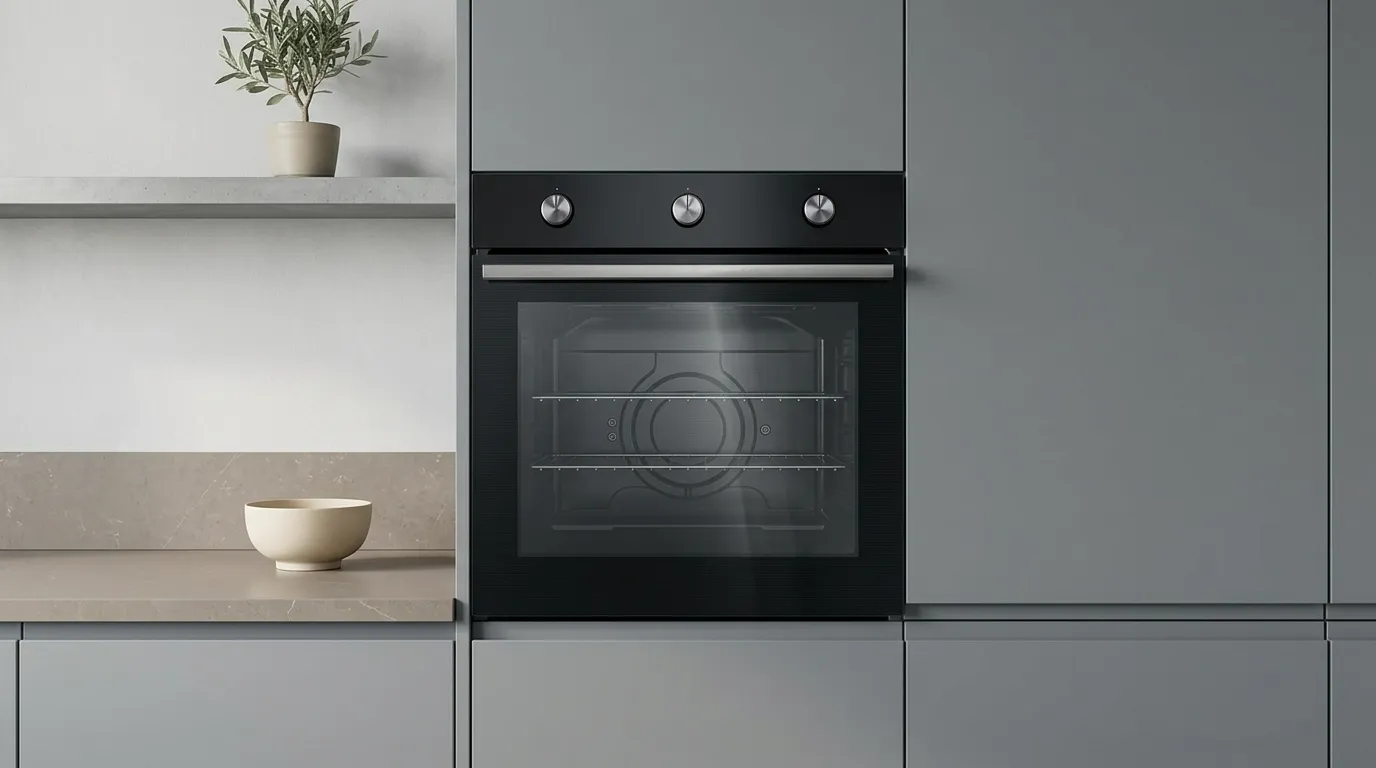 forno de embutir a gás em preto fosco para cozinha moderna