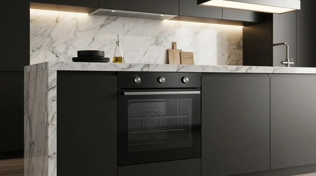 forno de embutir eletrico com estrutura compacta resistente