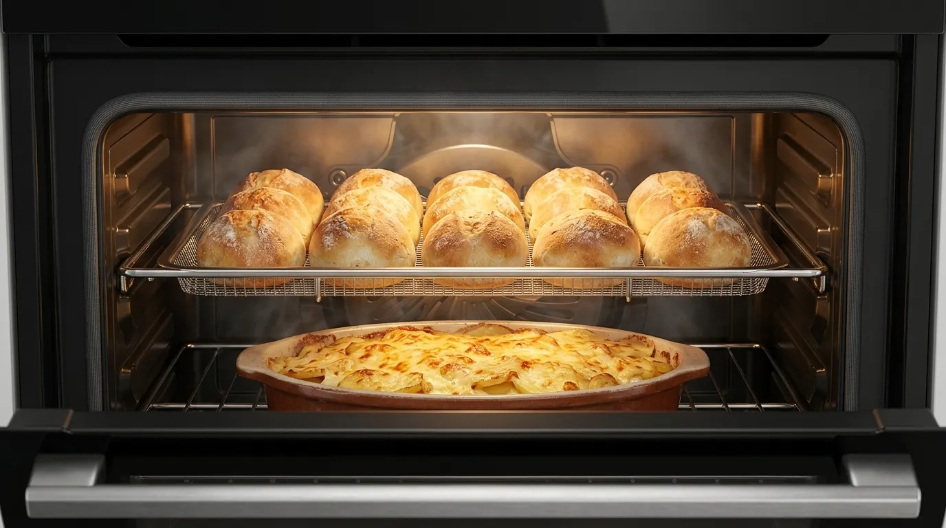 recorte de forno elétrico de embutir com ventilação adequada