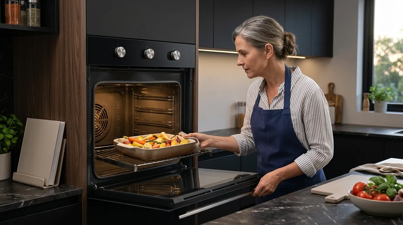 forno elétrico de embutir seguro e eficiente na cozinha