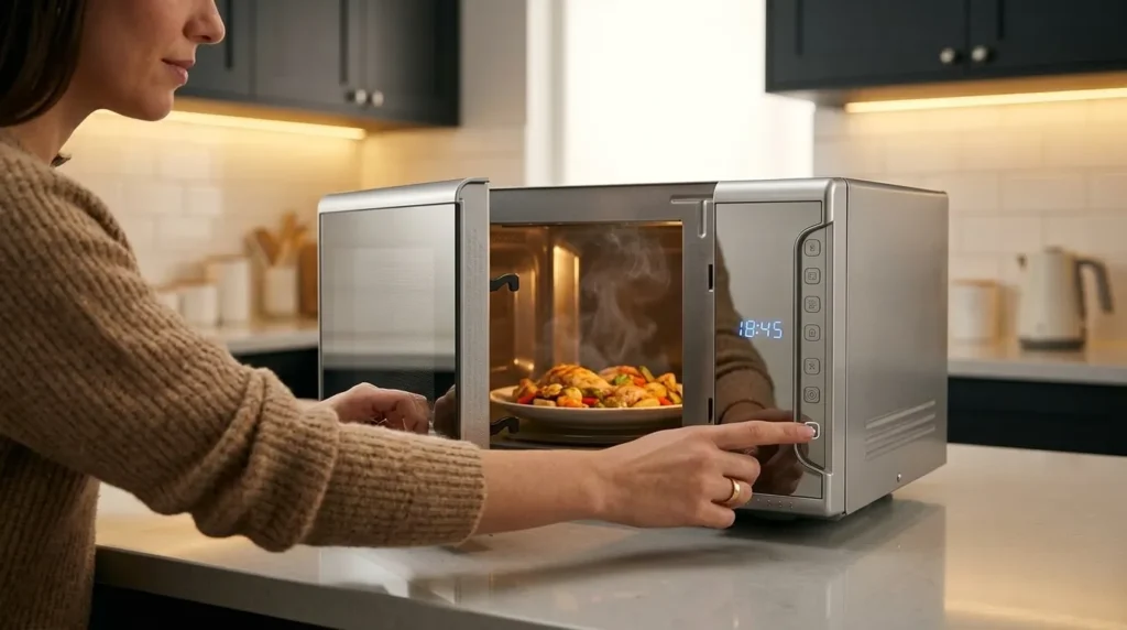 micro ondas l com controle preciso de temperatura