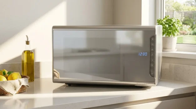 micro ondas com design moderno compacto