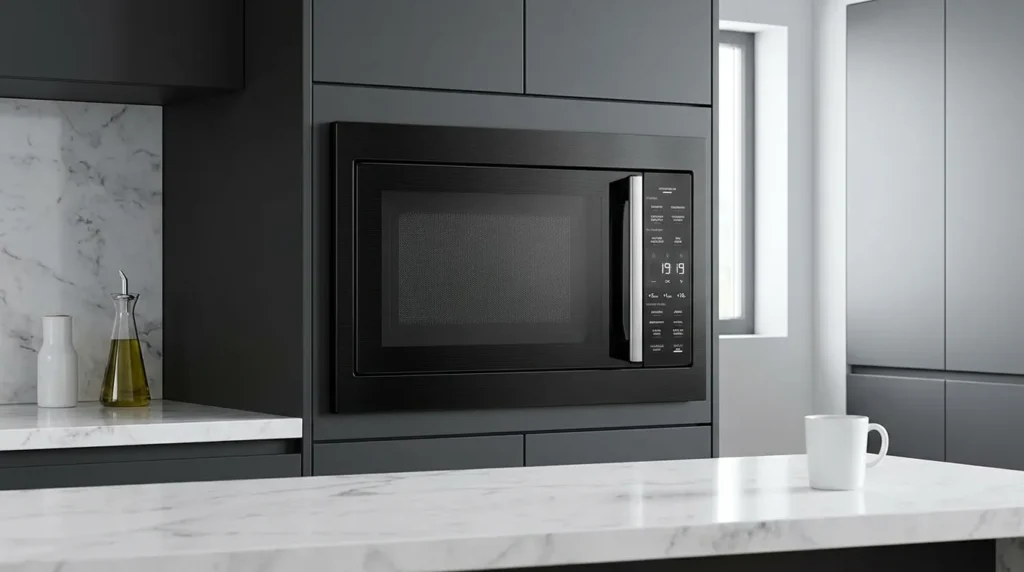 micro ondas de embutir com estrutura compacta resistente