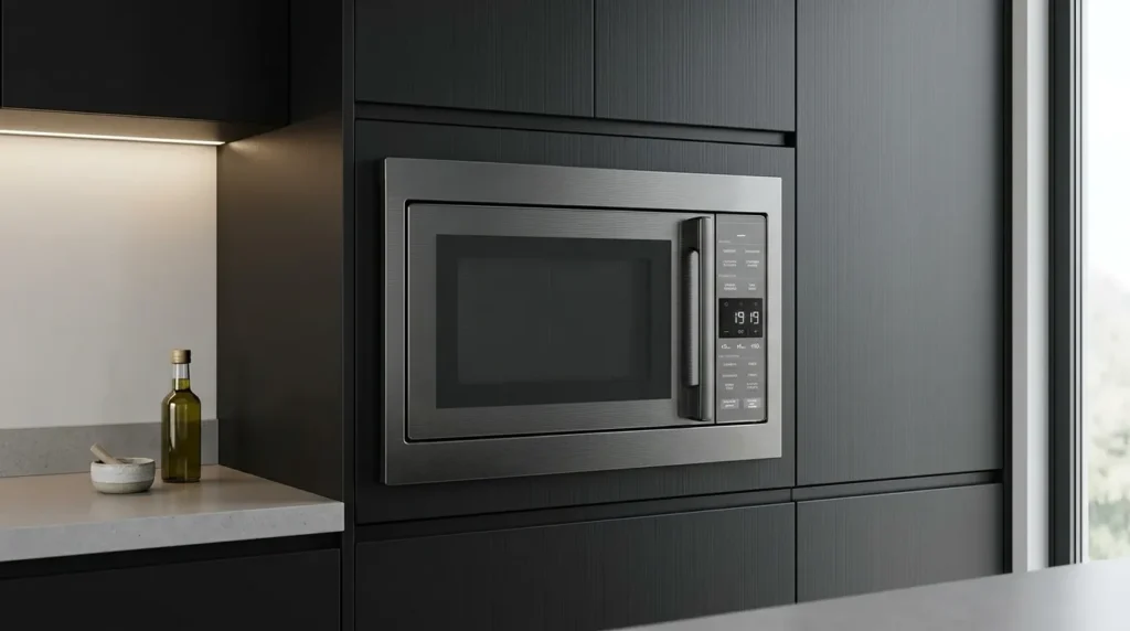 micro ondas de embutir com instalacao em nicho planejado