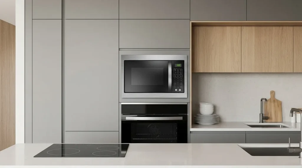 micro ondas de embutir com instalacao embutida perfeita