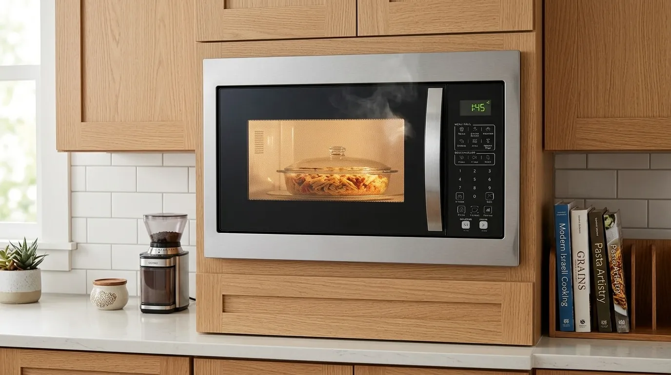 Micro-ondas de embutir com tecnologia de aquecimento eficiente