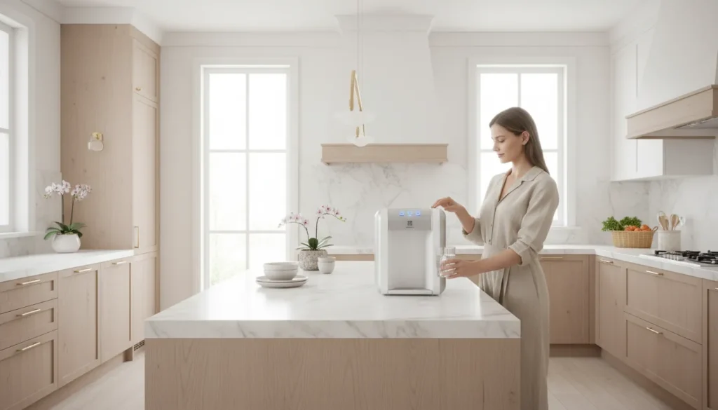 purificador de agua com controle digital moderno