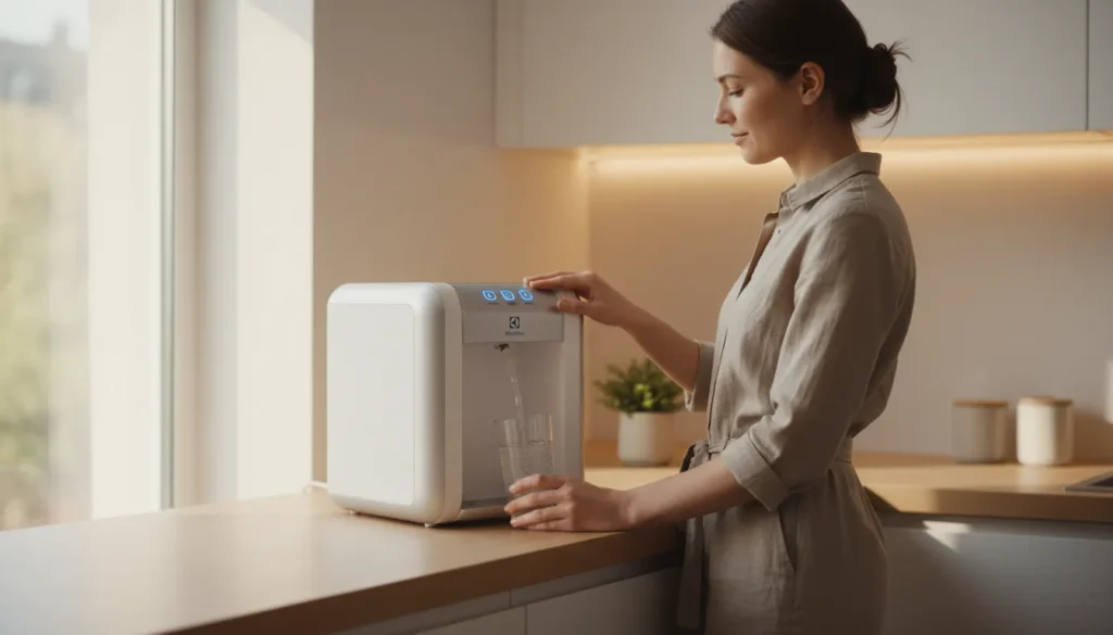 purificador de agua com design clean elegante