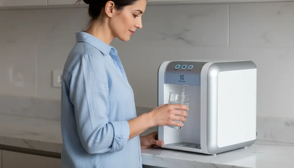 purificador de agua com estrutura compacta resistente