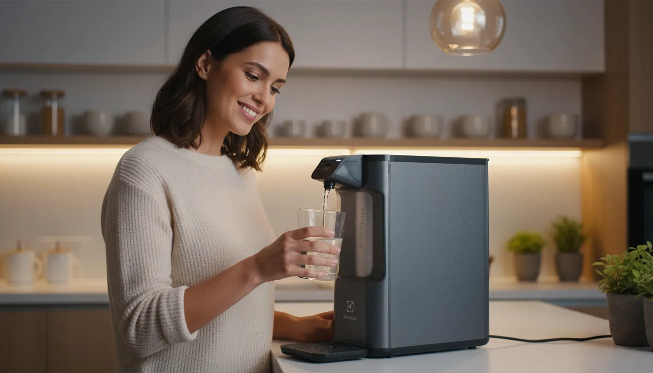 Purificador de água silencioso com tecnologia avançada