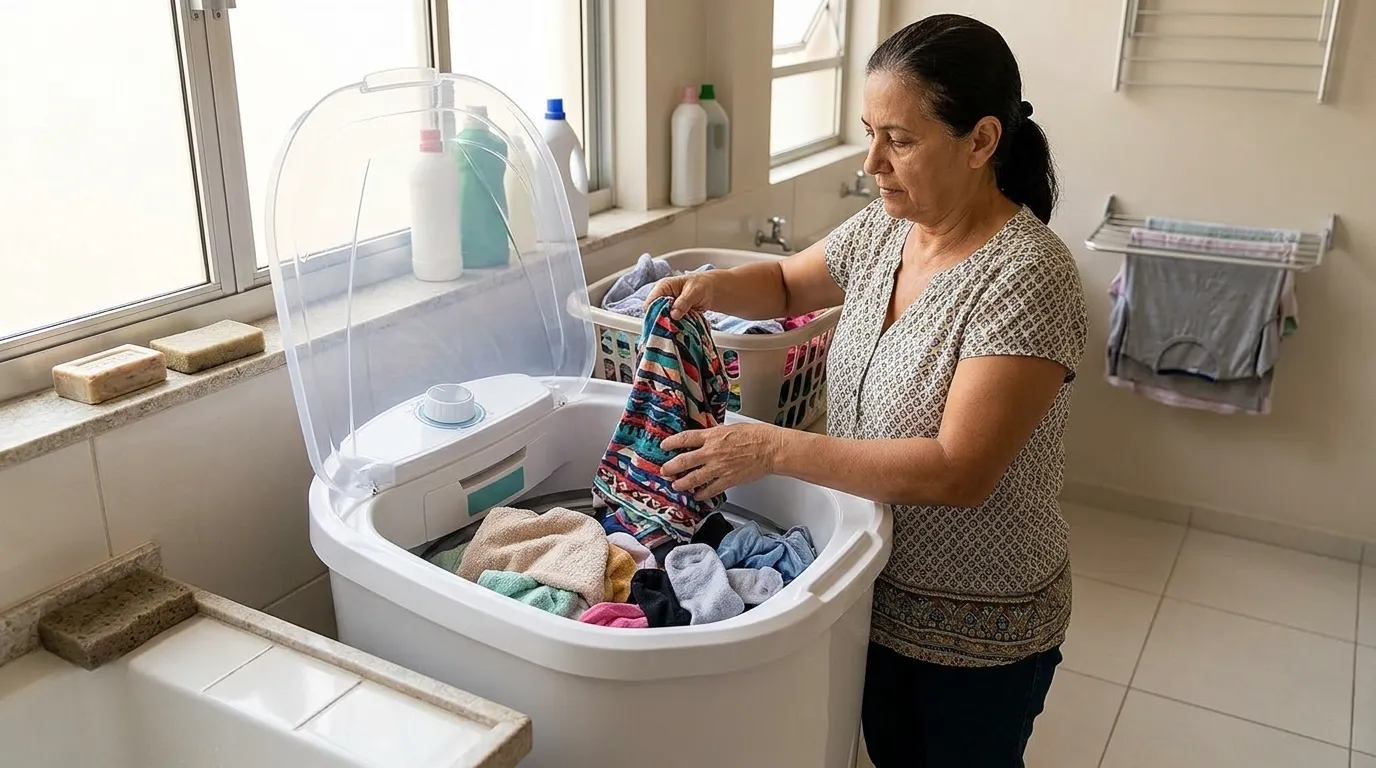 Qual é o menor tanquinho disponível no Brasil e quanto ele pesa?  